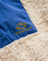 Rc2 Wuf Fullzip Deep Pile Fleece Natural Shadow Screened Organic Cotton Sherpa With Cloudless Blue Nylon Details
