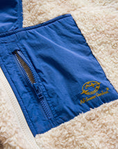 Rc2 Wuf Fullzip Deep Pile Fleece Natural Shadow Screened Organic Cotton Sherpa With Cloudless Blue Nylon Details