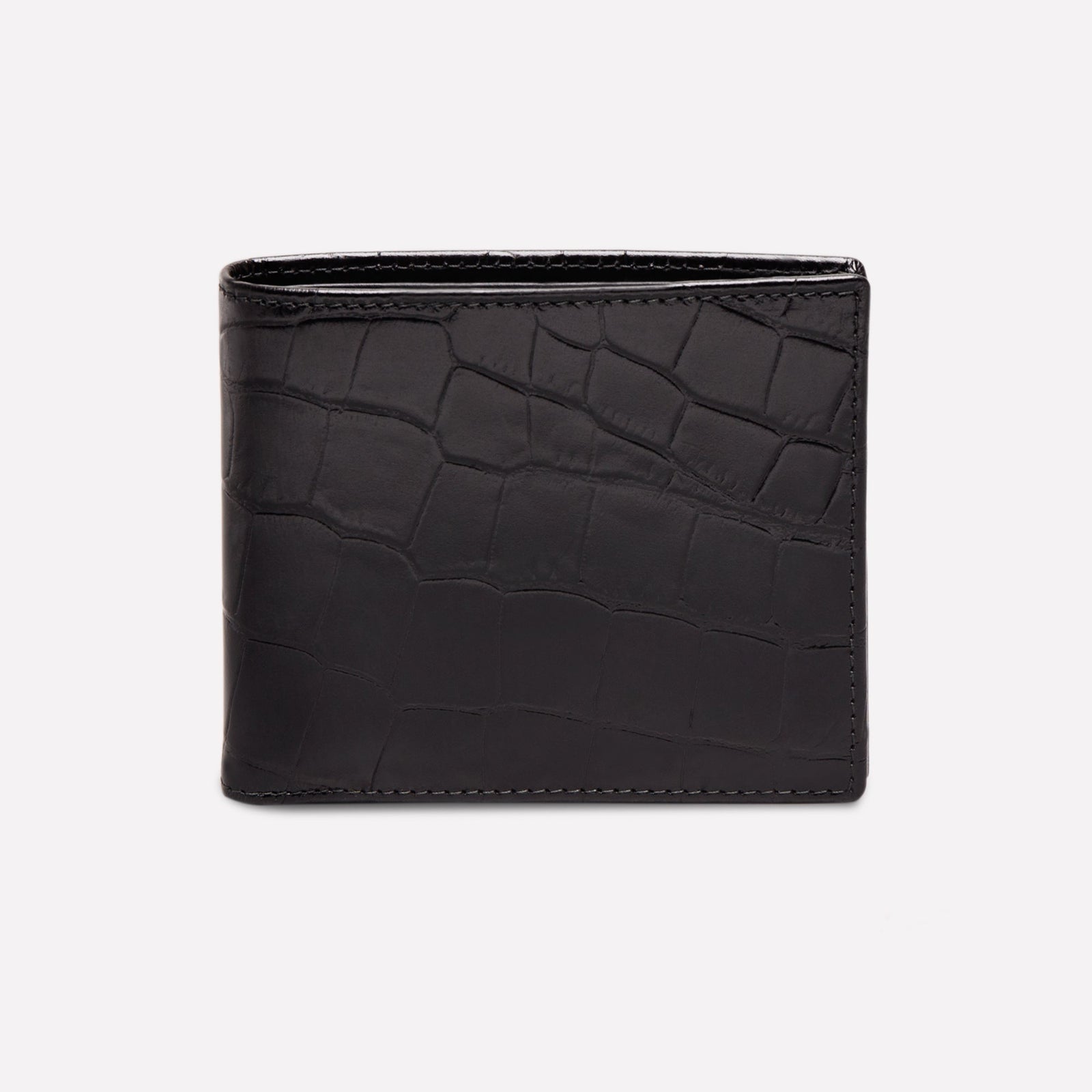 Croco Billfold Wallet With 6 C C