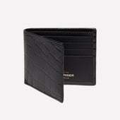 Croco Billfold Wallet With 6 C C
