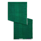 Spot Stripe Reversible Wool Silk Cashmere Scarf