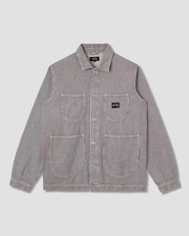 Coverall Jacket Core (Black Hickory Stripe)