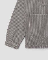 Coverall Jacket Core (Black Hickory Stripe)