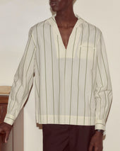 Celery Stripe Cricket Shirt