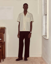 Celery Stripe Short Sleeve Shirt