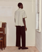 Celery Stripe Short Sleeve Shirt