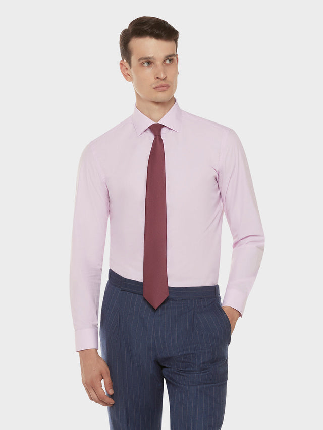 Cravatta in cashmere e seta rosa