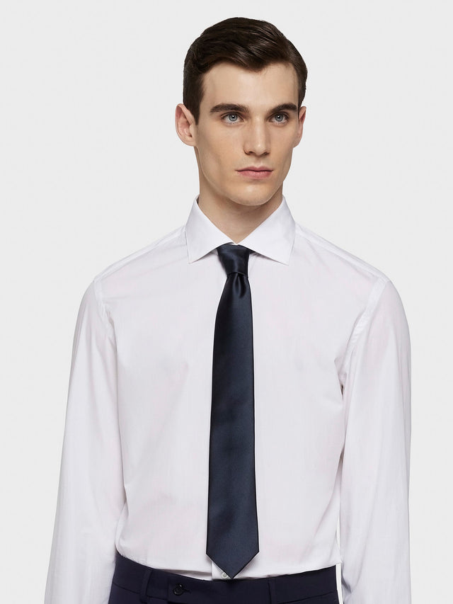 Cravatta in seta blu