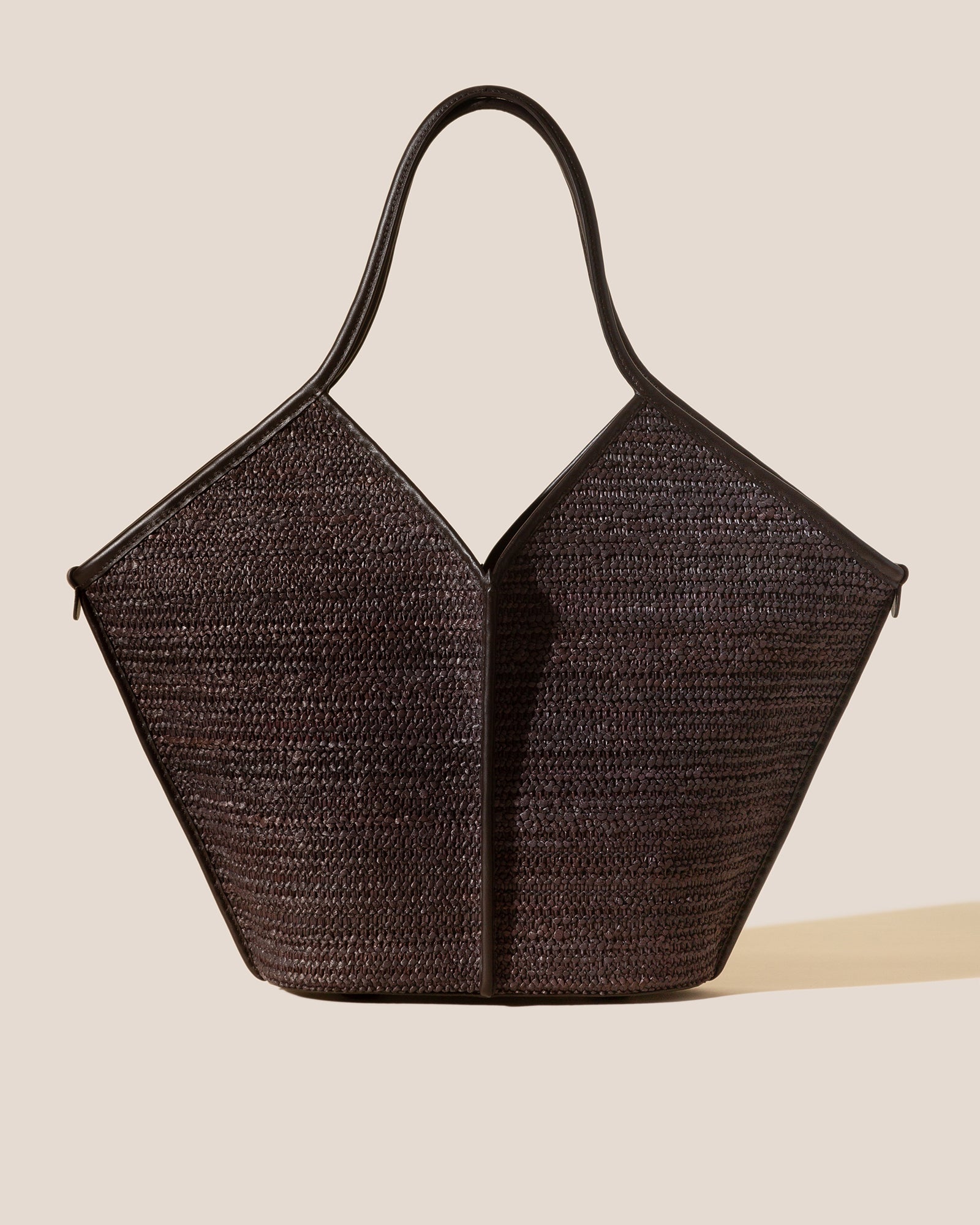 Calella Raffia Leather Trimmed Tote Bag
