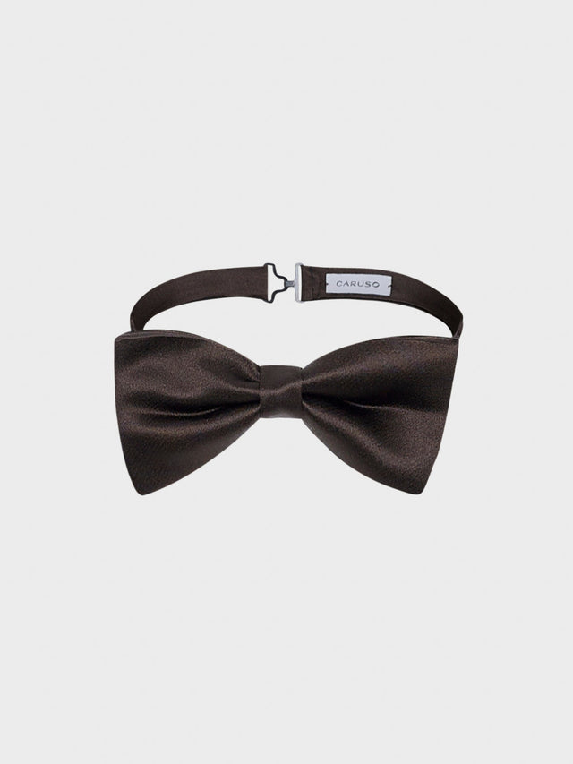 Papillon annodato in seta marrone