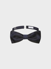 Papillon annodato in seta blu