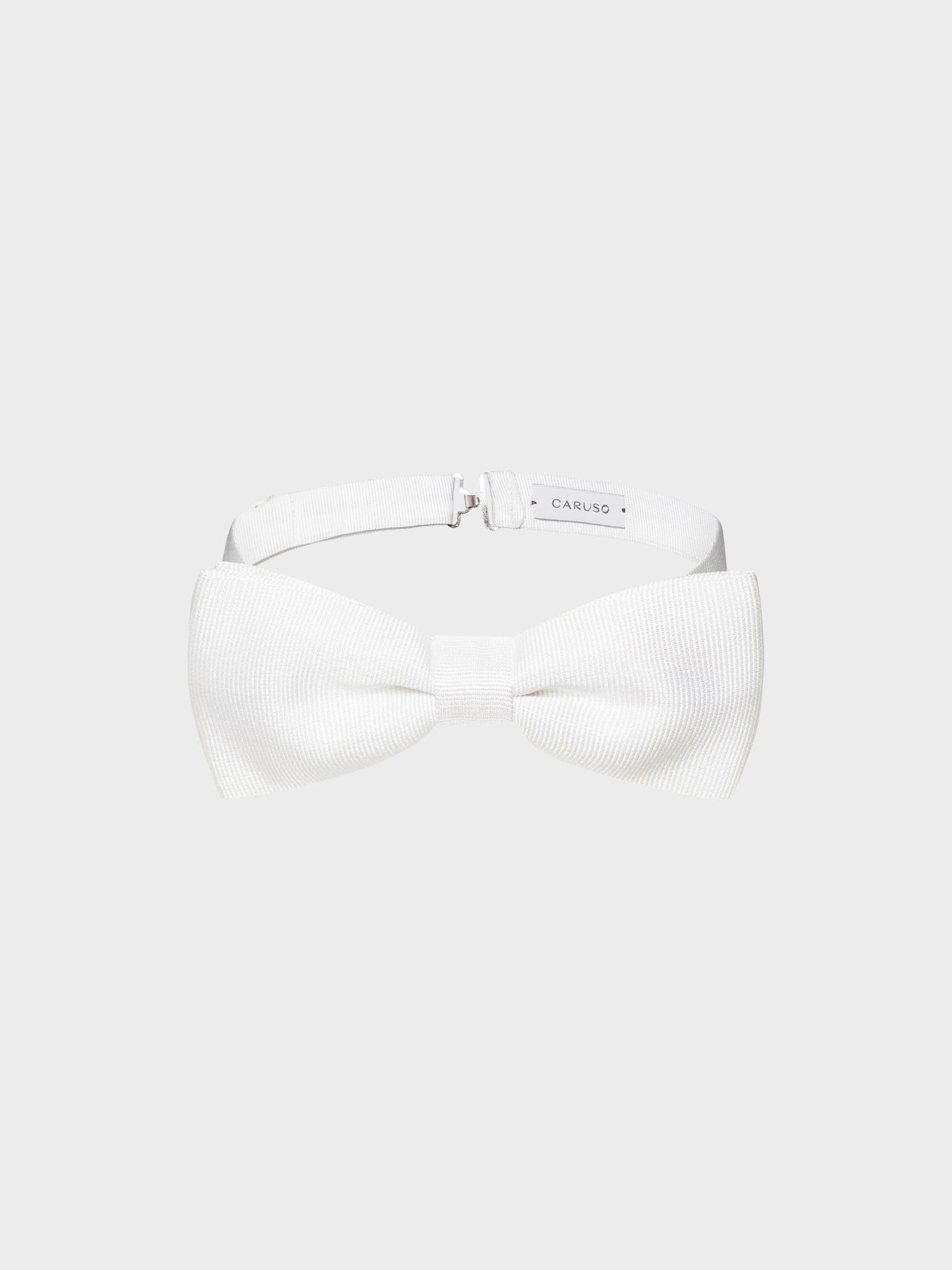 Papillon Annodato In Raso Bianco