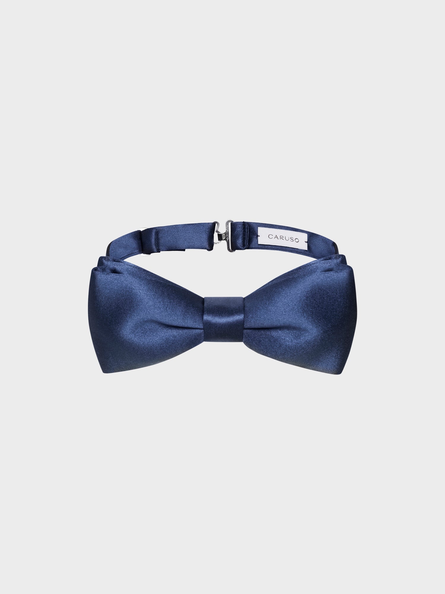 Papillon Annodato In Raso Accoppiato Di Seta Blu