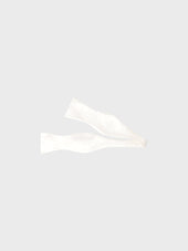 Papillon Da Annodare In Seta Bianco