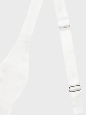 Papillon da annodare in seta bianco