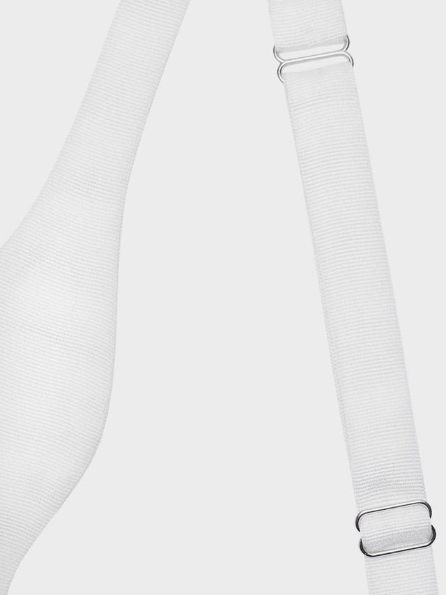 Papillon da annodare in raso bianco