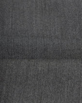 Single Pleat Trouser Mid Grey Herringbone Wool