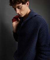 Todd Snyder X Woolrich Wool Cashmere Waffle Sweater Polo
