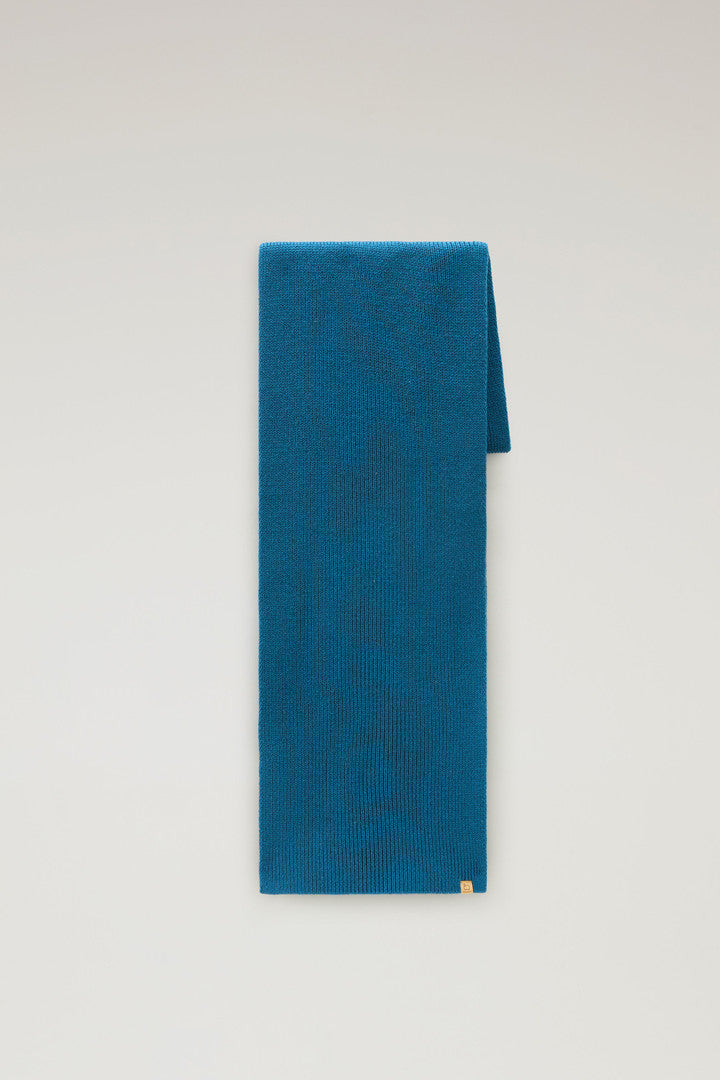 Ribbed Scarf In Pure Merino Virgin Wool Men