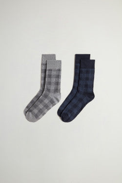 Cotton-Blend Socks - Men - Blue