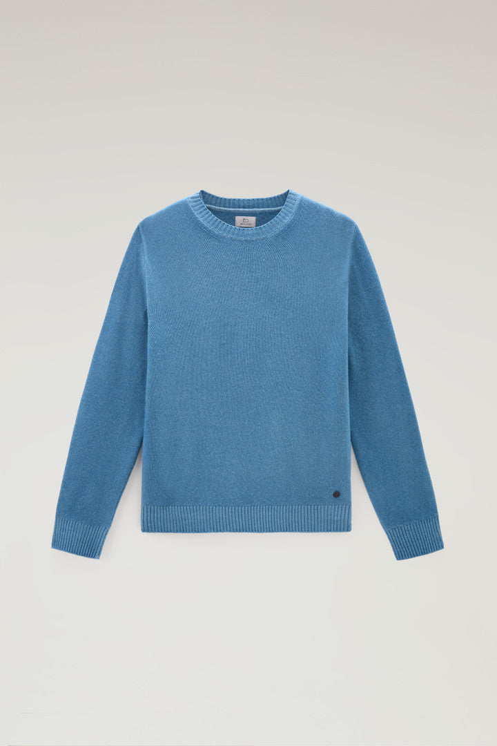 Garment Dyed Crewneck In Pure Virgin Wool Men