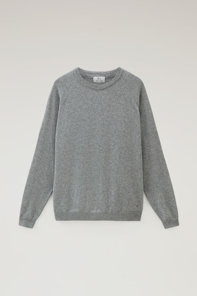 Luxe Crewneck Sweater in Pure Cashmere - Men - Gray