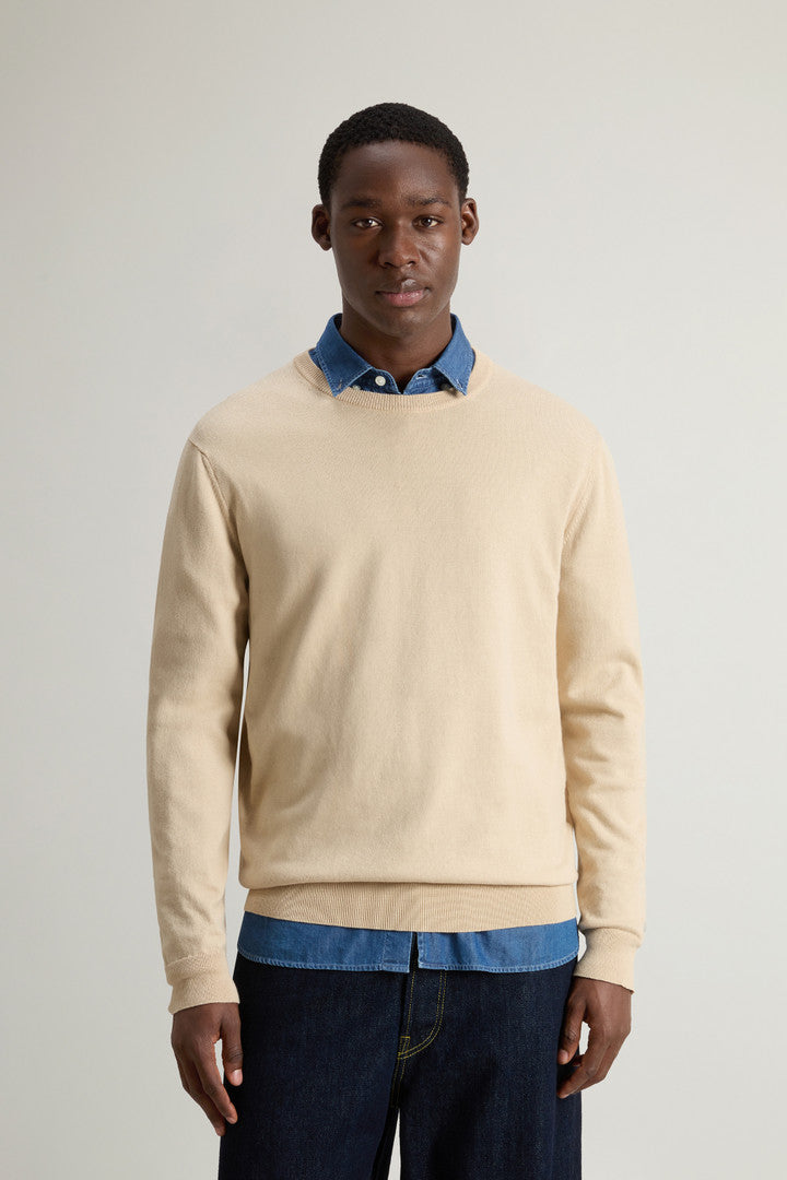 Crewneck Sweater In Pure Cotton Men