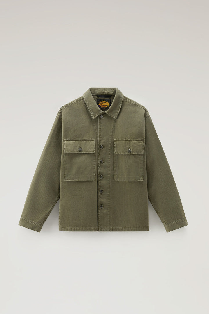 Military Overshirt In Pure Cotton Men
