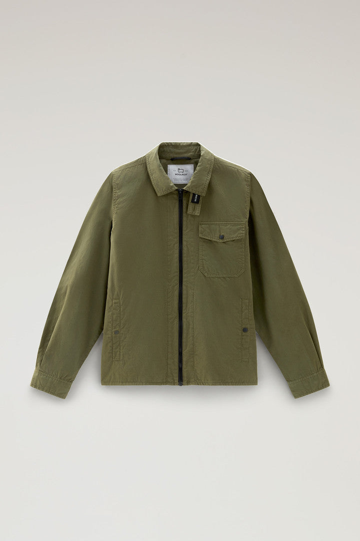 Garment Dyed Overshirt In Pure Cotton Men