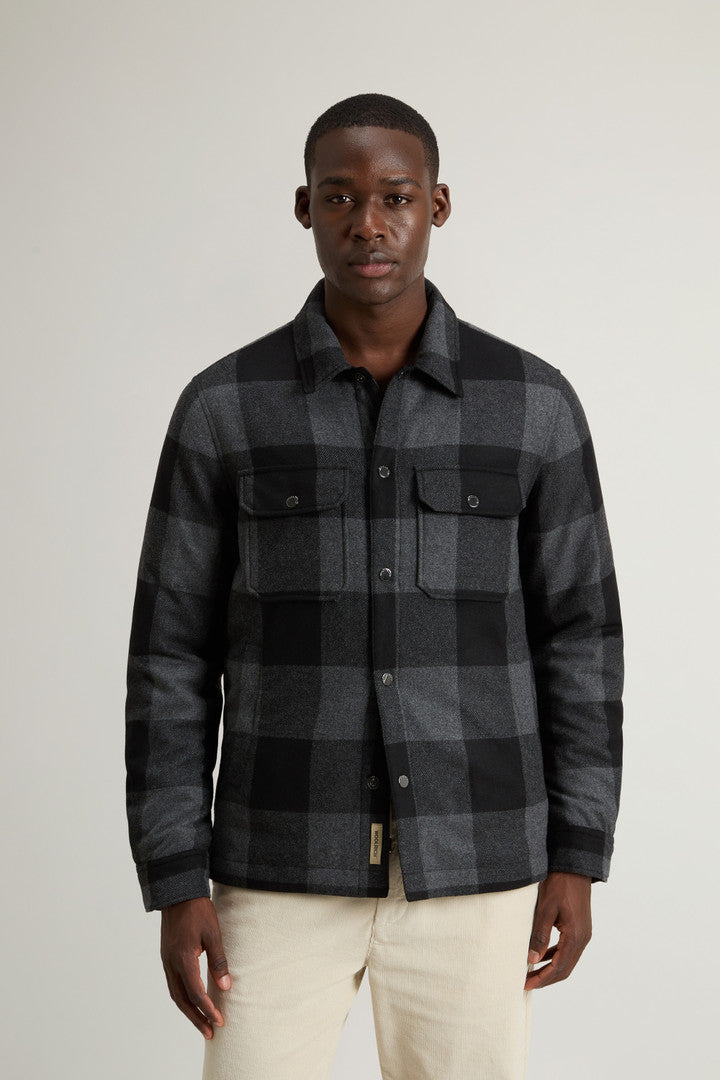 Alaskan Check Overshirt In Recycled Italian Wool Blend Men