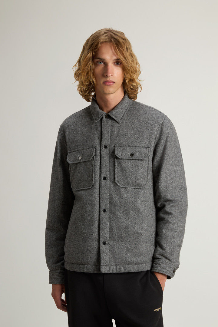Alaskan Check Overshirt In Recycled Italian Wool Blend Men