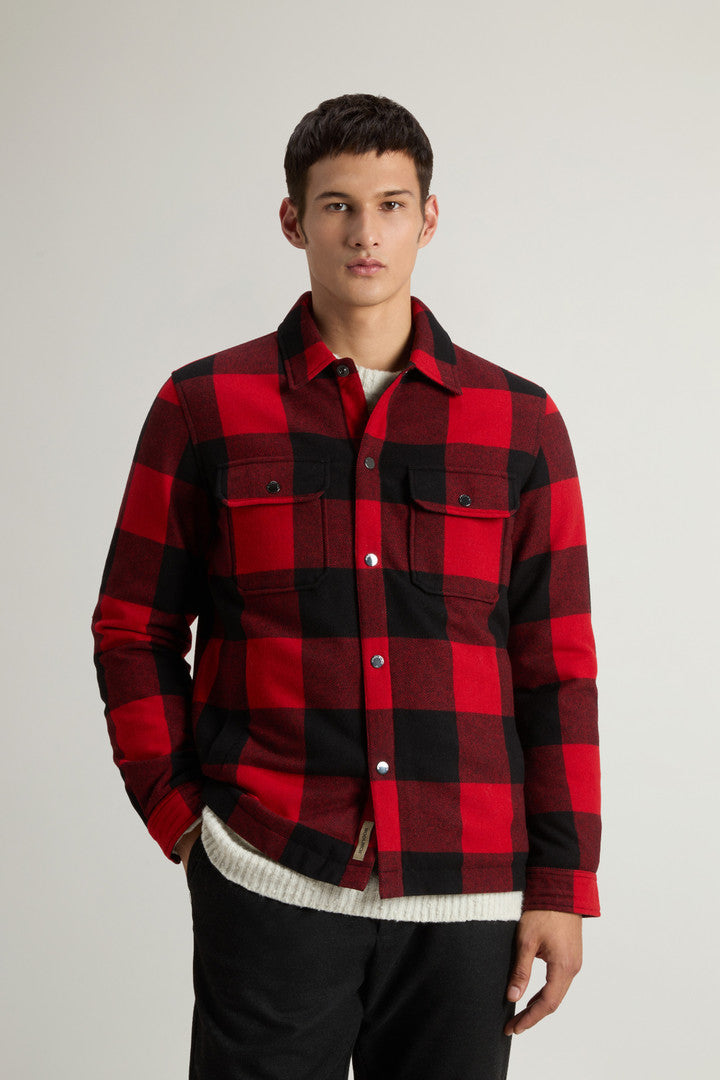 Alaskan Check Overshirt In Recycled Italian Wool Blend Men