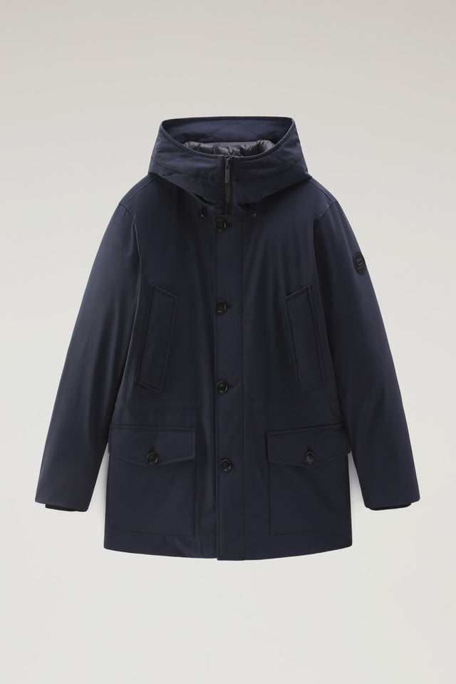Arctic Parka in Stretch Nylon - Men - Blue