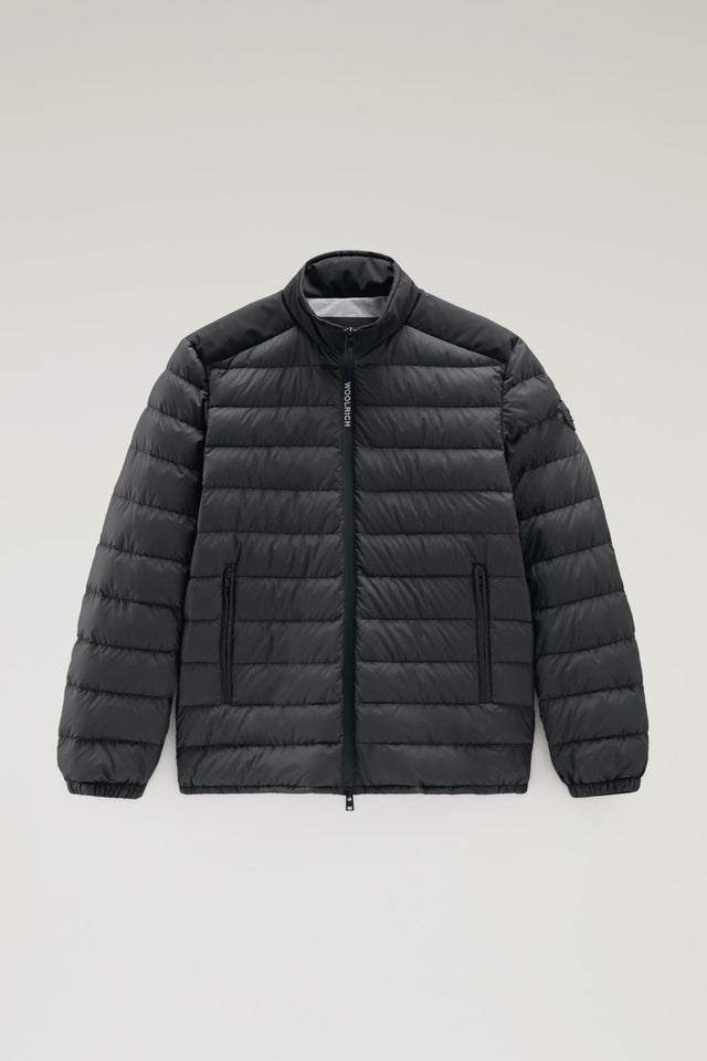 Bering Tech Lightweight Hybrid Down Jacket in Microfibre - Men - Black