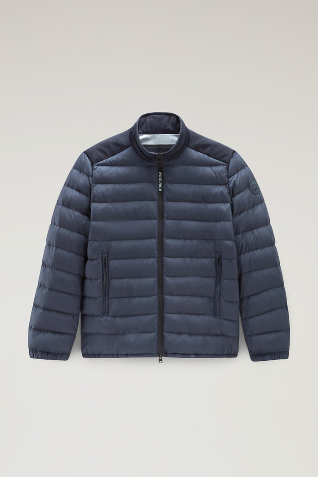 Bering Tech Lightweight Hybrid Down Jacket in Microfibre - Men - Blue