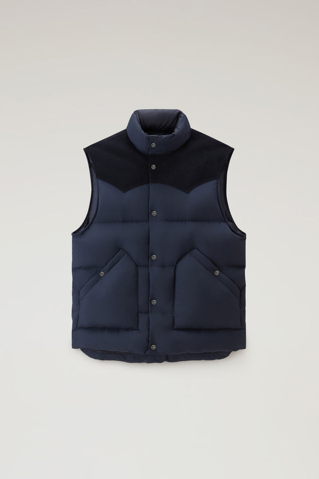 Western Padded Vest - Men - Blue