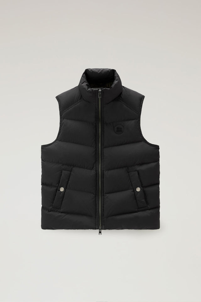Premium Padded Vest in Stretch Nylon - Men - Black