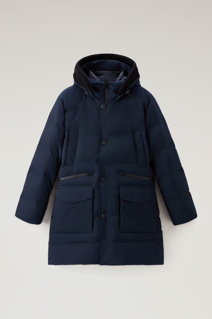 Parka With Detachable Wool Visor Men