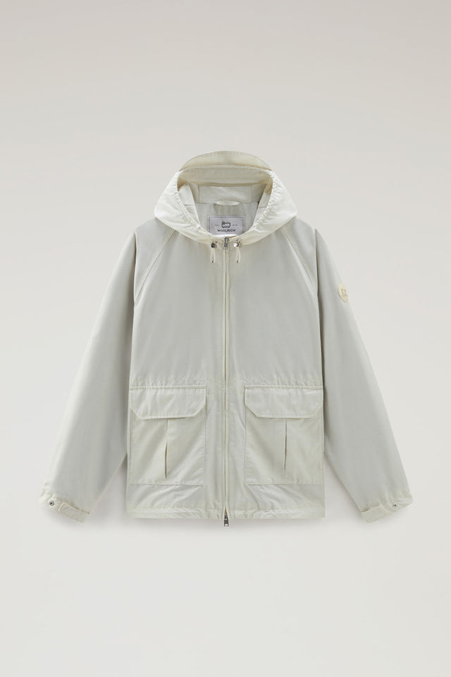Cruiser Jacket in Ramar Cloth with Hood - Men - White