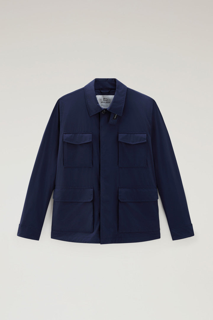 Field Jacket In Matt Finish Stretch Nylon Men