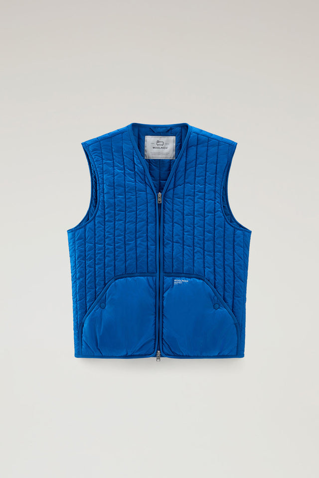 Quilted Vest in Recycled Pertex Quantum - Men - Blue
