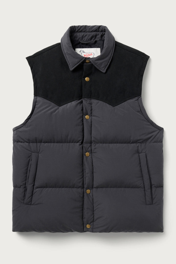 Padded Vest With Alcantara Yoke One Of These Days Woolrich Men