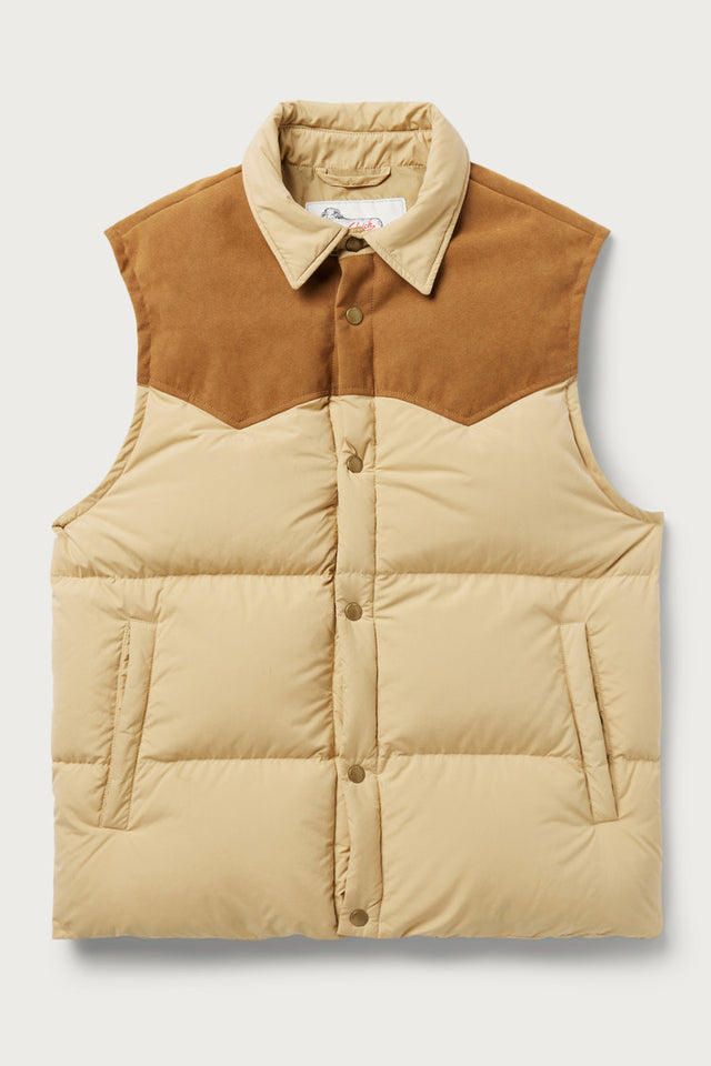 Padded Vest with Alcantara Yoke - One Of These Days / Woolrich - Men - White