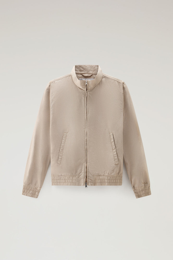 Bomber Jacket In Cotton Linen Blend Men