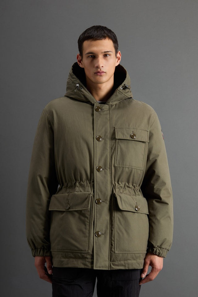 Byrd Parka in Italian Brushed Cotton - Men - Green