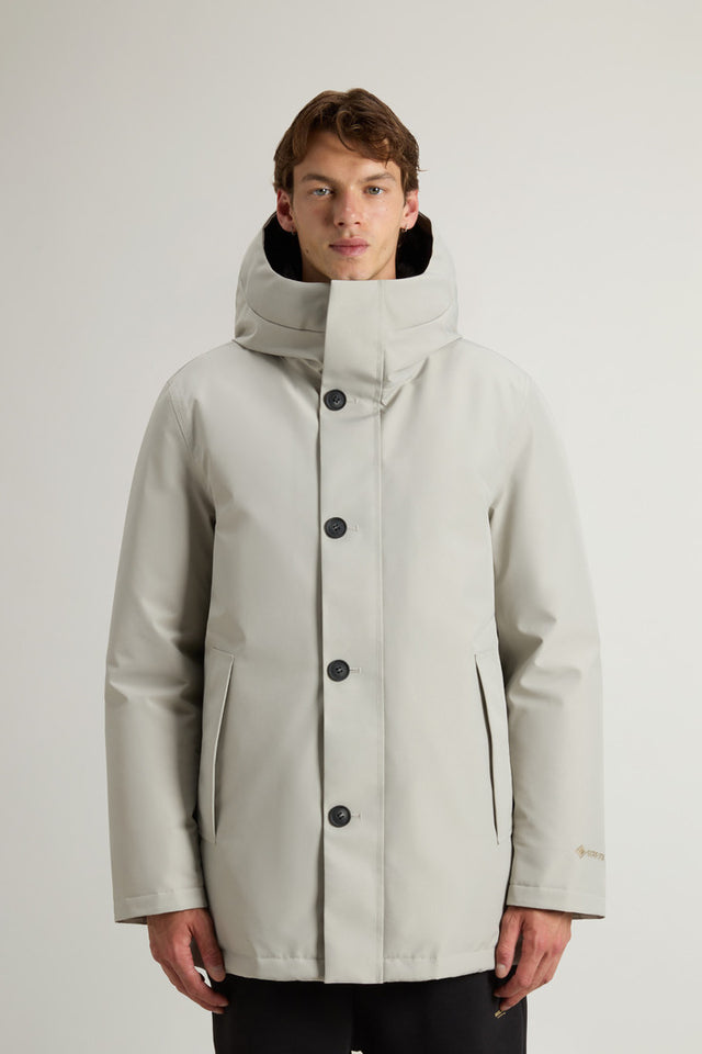 Waterproof Parka in Recycled Two-Layered GORE-TEX Fabric - Men - Gray