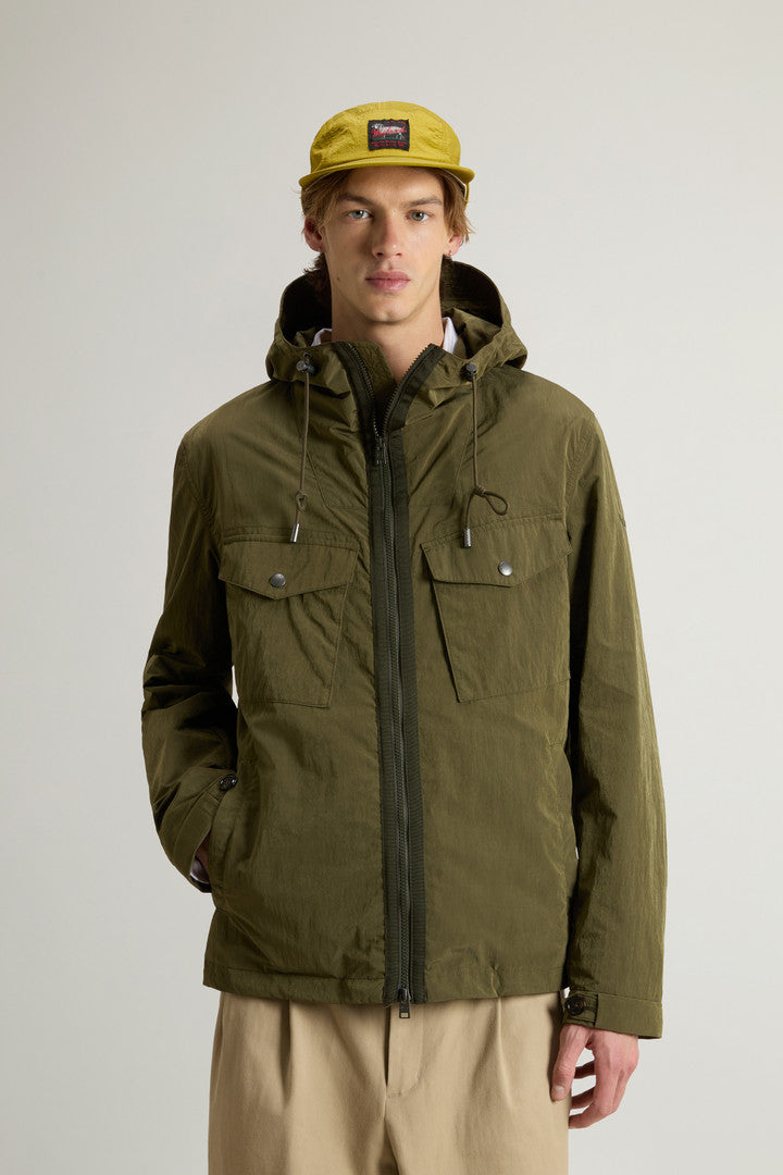 Hooded Nylon Blend Jacket Men