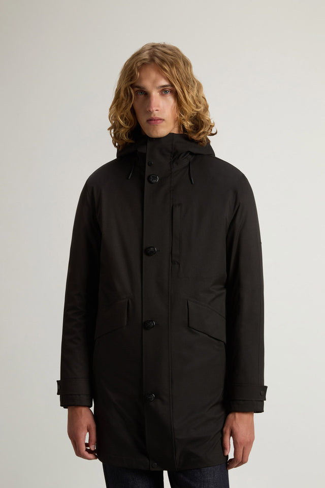 3-in-1 Weaver Coat with Reversible Inner Jacket - Men - Black