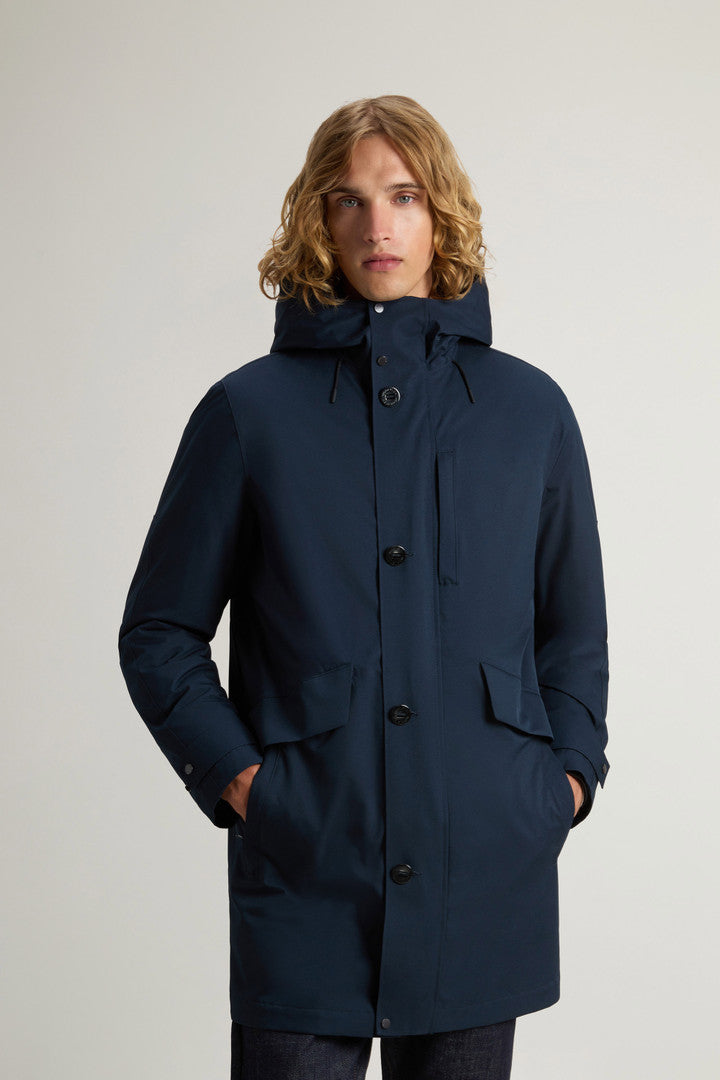 3-in-1 Weaver Coat with Reversible Inner Jacket - Men - Blue