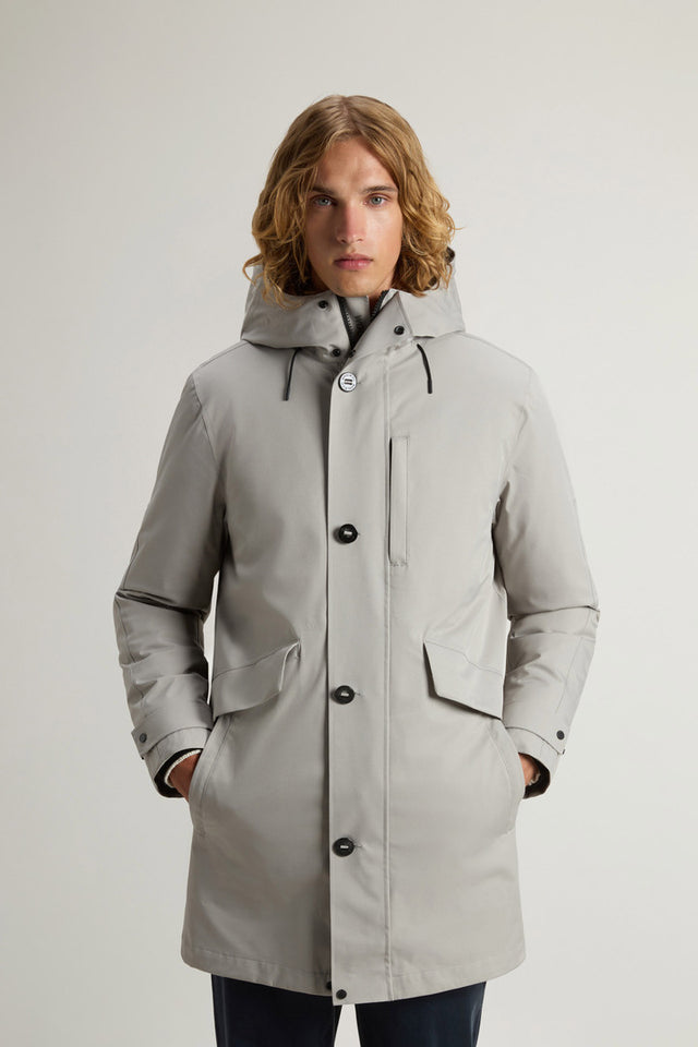 3-in-1 Weaver Coat with Reversible Inner Jacket - Men - Gray